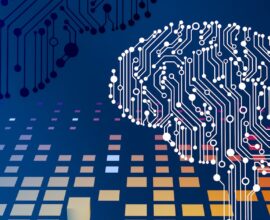 Ilustração abstrata representando compressão de tokens em LLMs - conceito de eficiência em inteligência artificial