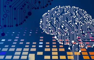 Ilustração abstrata representando compressão de tokens em LLMs - conceito de eficiência em inteligência artificial