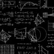 Representação abstrata de descobertas científicas da IA da OpenAI em matemática, computação e física