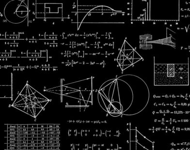 Representação abstrata de descobertas científicas da IA da OpenAI em matemática, computação e física